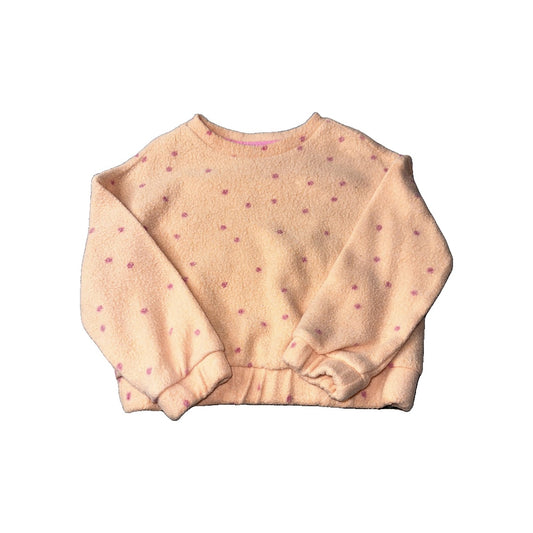 Cat & Jack Girls Peach | pink | polka dot Sweater Size: 3T Peach | pink | polka dot