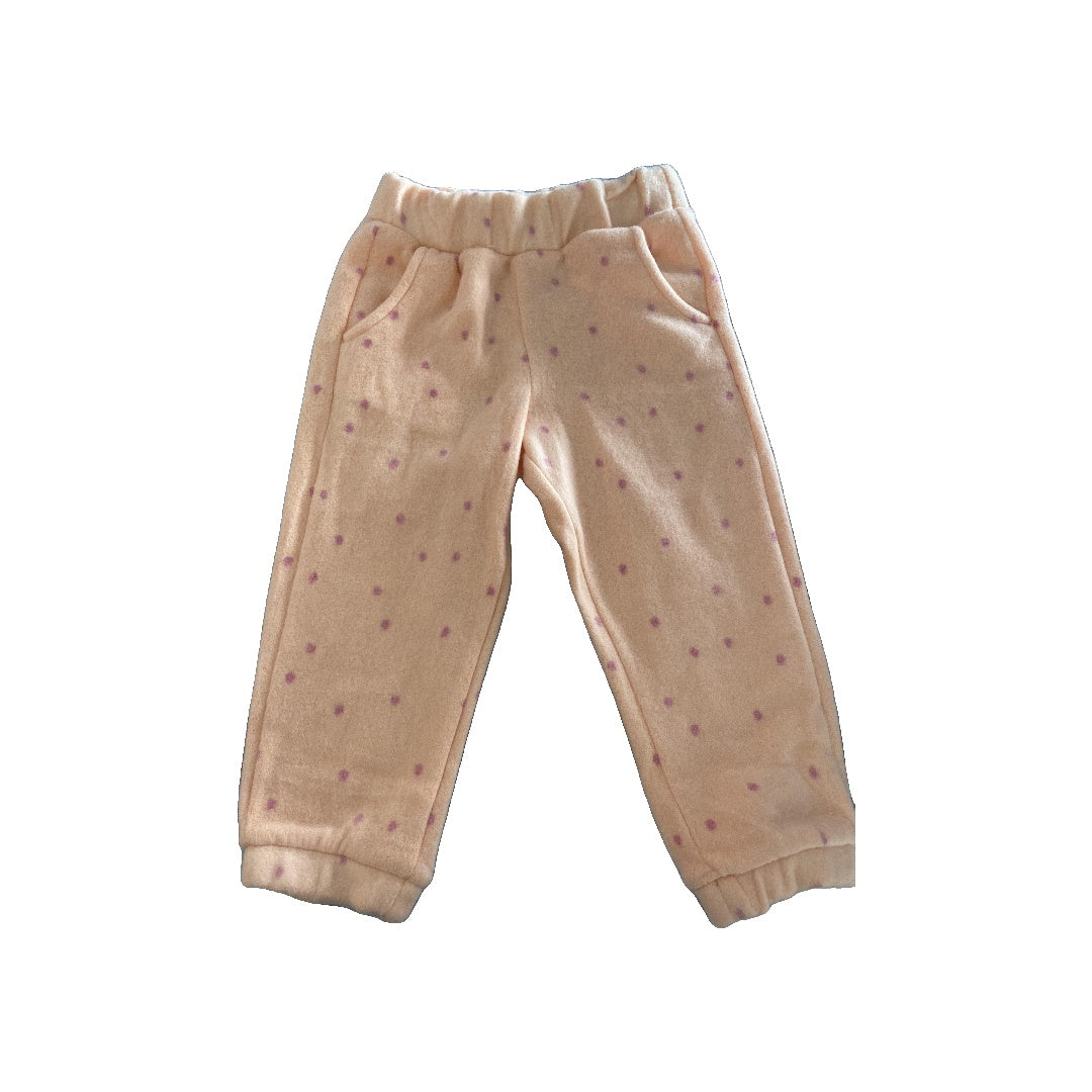 Cat & Jack Girls Peach | pink | polka dot Pants Size: 3T Peach | pink | polka dot
