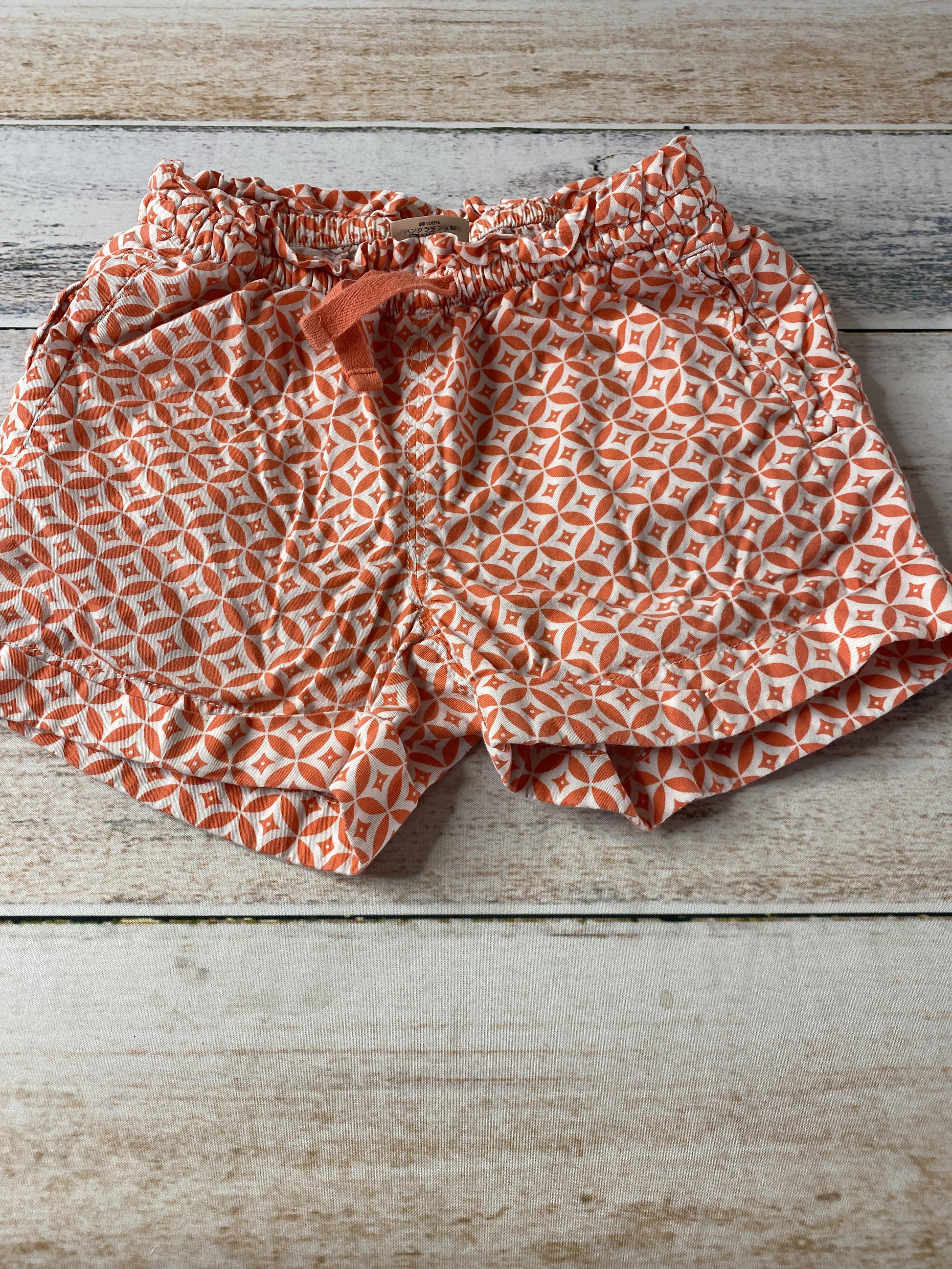 Land‚Äôs End Girls Peach | White | Geometric Shorts Size: 8-Jul Peach | White | Geometric