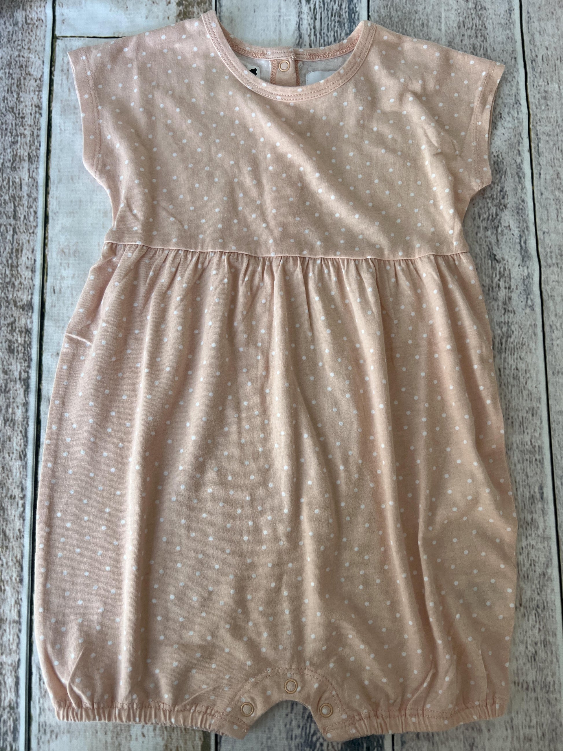 Nordstrom Girls Peach | White | polka dot Romper Size: 18 months Peach | White | polka dot