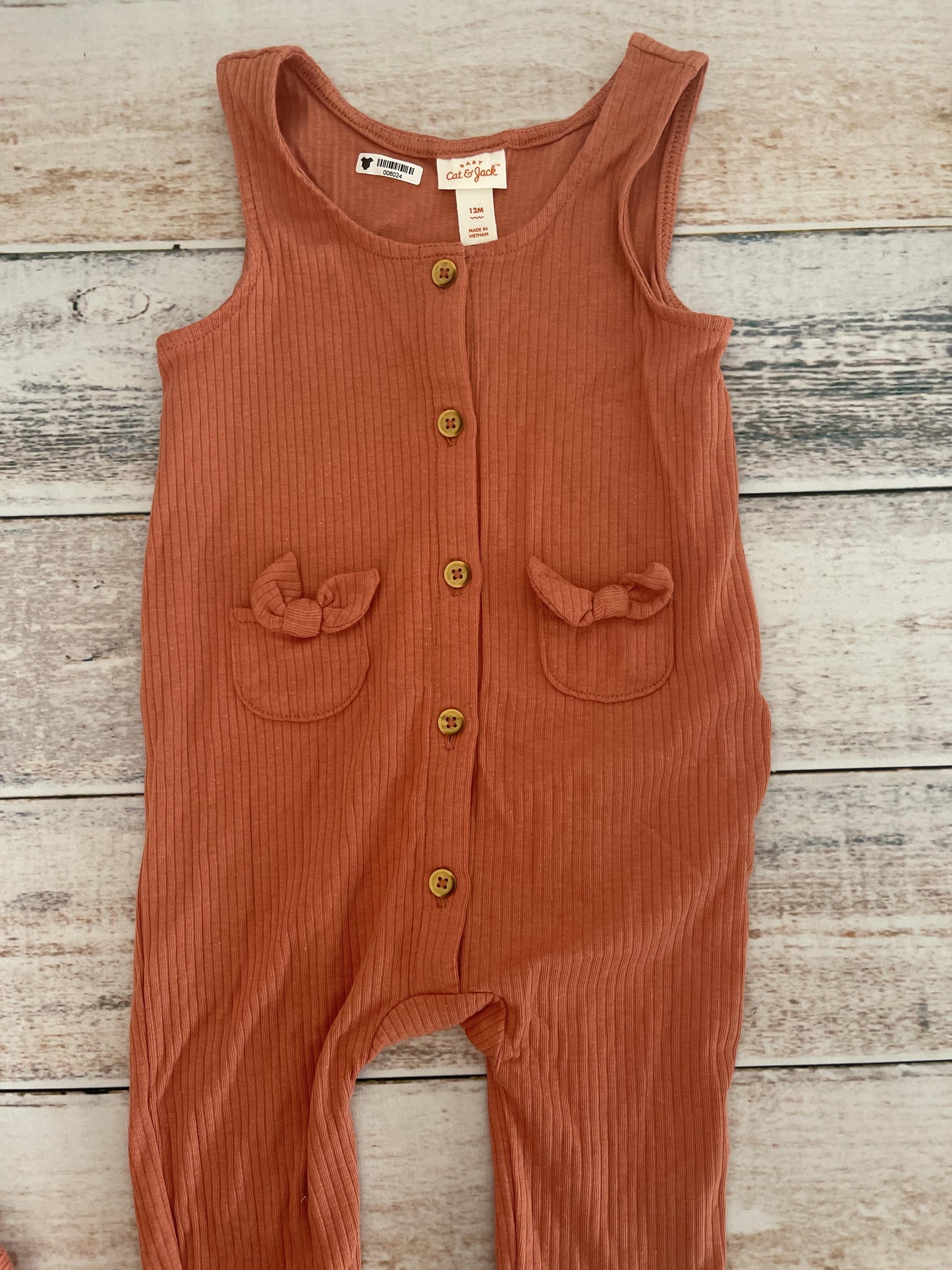 Cat & Jack Girls Peach Overalls Size: 12 months Peach