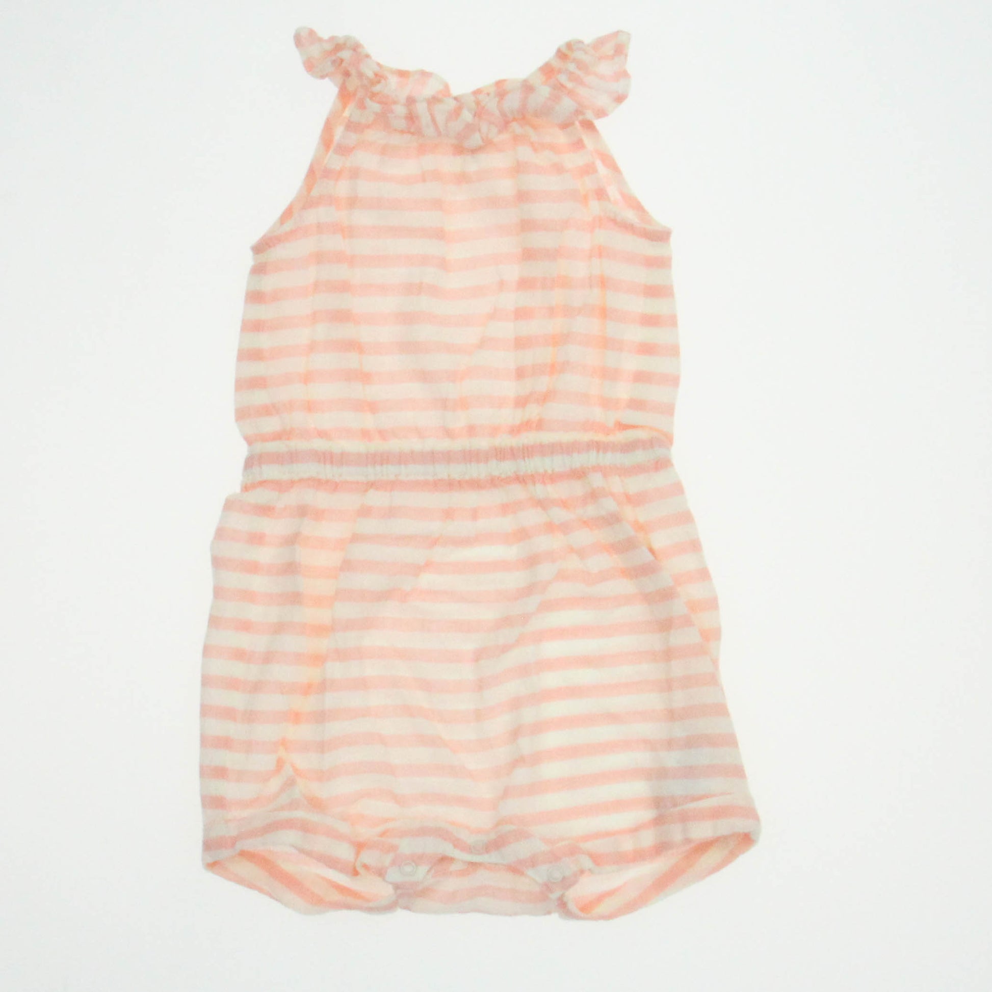 Crewcuts Girls Peach Romper Size: 6-12 Months Peach