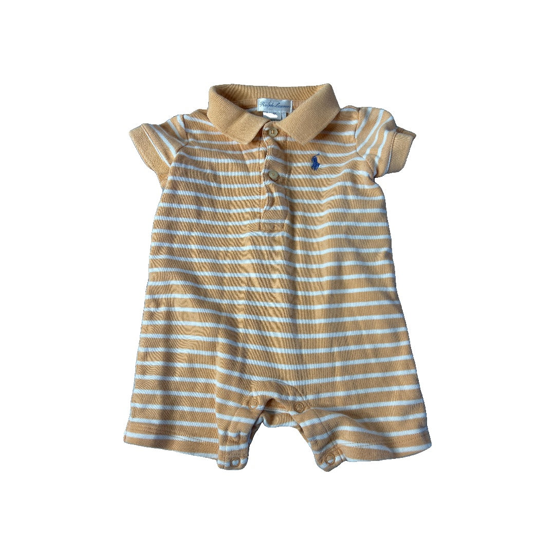 Unisex Peach Romper Size: 6 Peach
