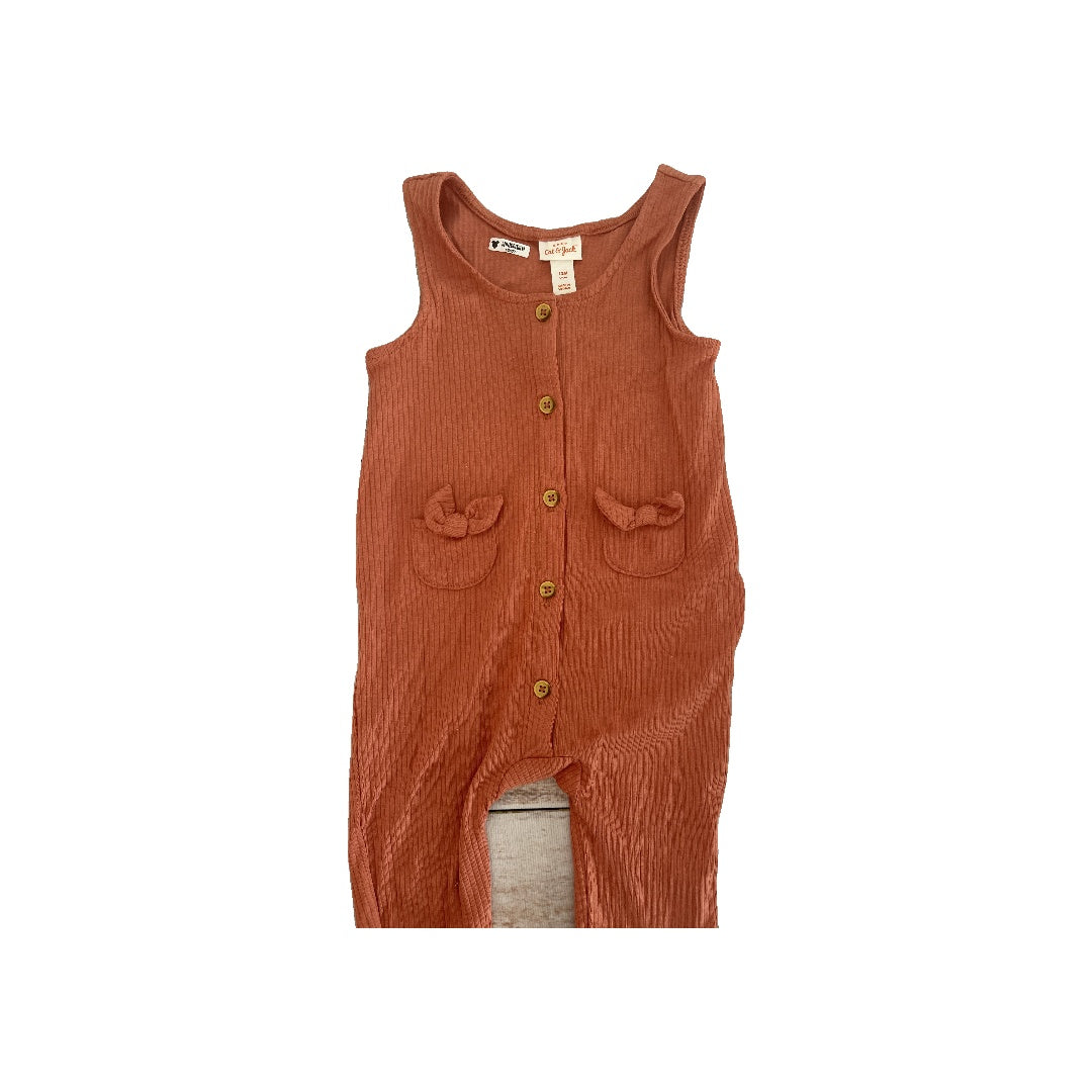 Cat & Jack Girls Peach Overalls Size: 12 months Peach