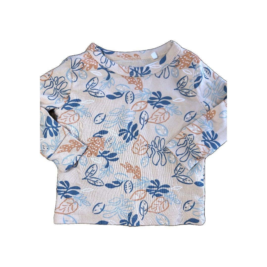 Oliver & Rain Girls Peach Long Sleeve T-Shirt Size: 6 months Peach
