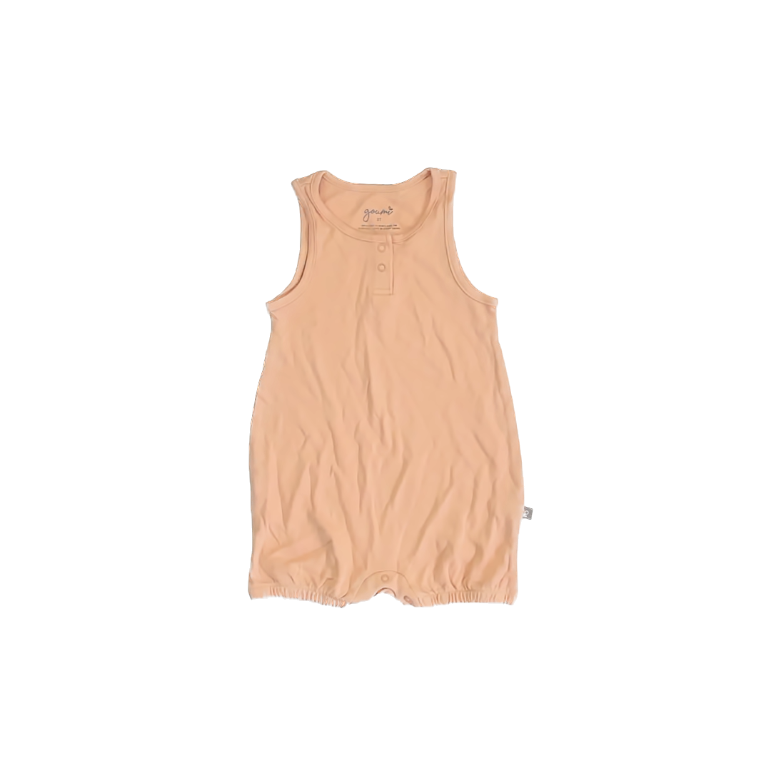 Goumi Unisex Peach Romper Size: 2T Peach