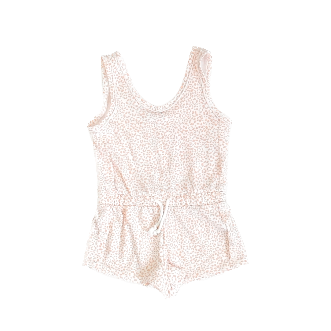 Pink Rose Girls Peach Romper Size: 7-8 Years Peach