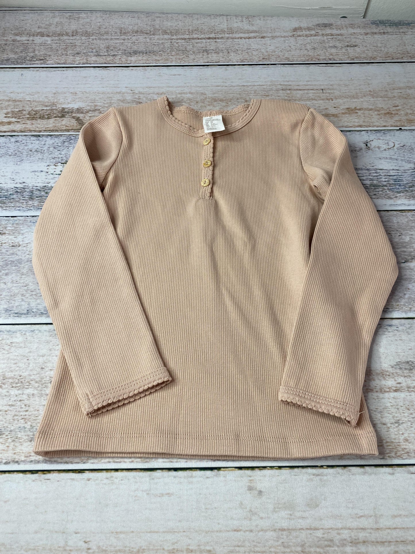 H&M Girls Peach Long Sleeve Shirt Size: 3T Peach