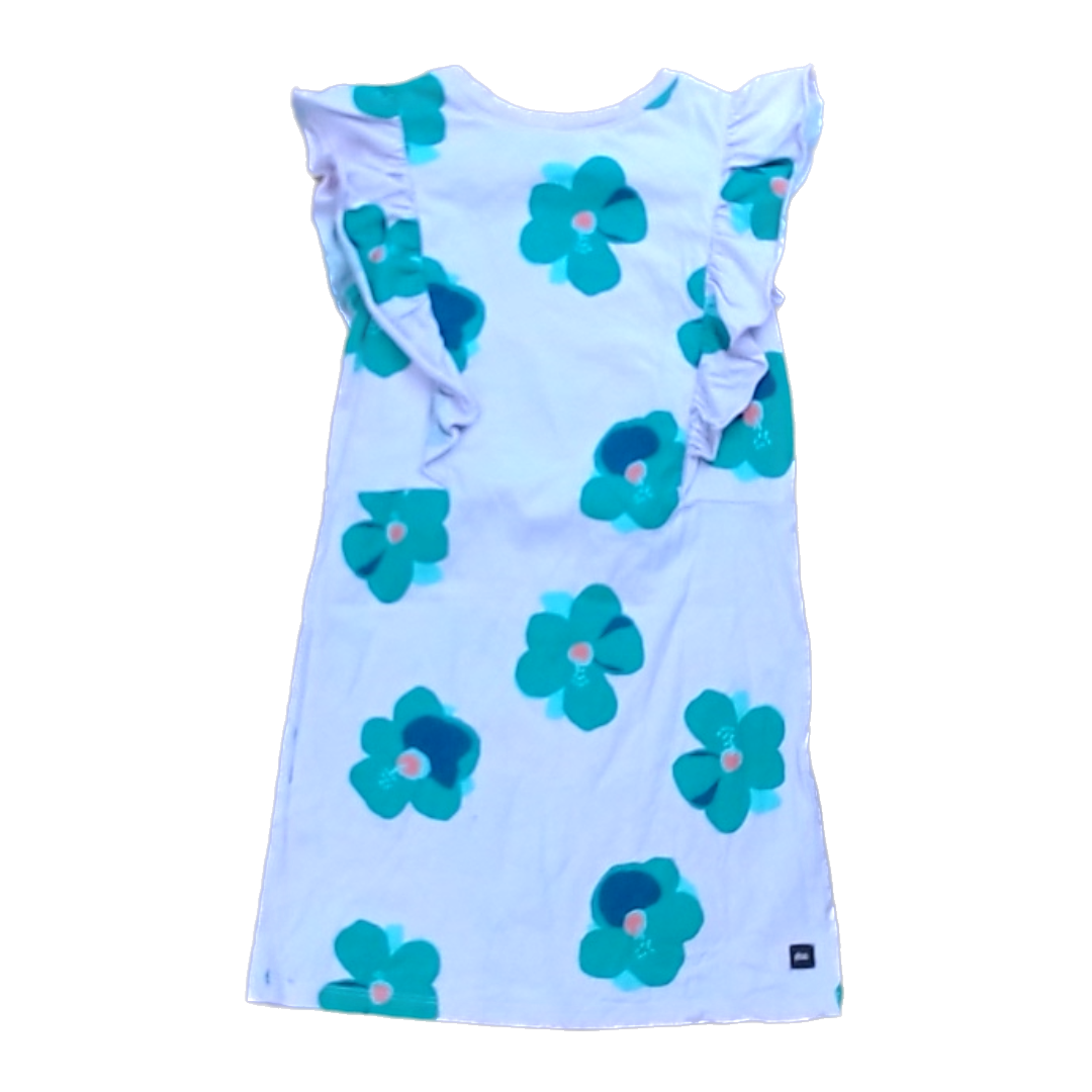 Tea Collection Girls Pink and Green Flowers Dress Size: 6T Pink and Green Flowers