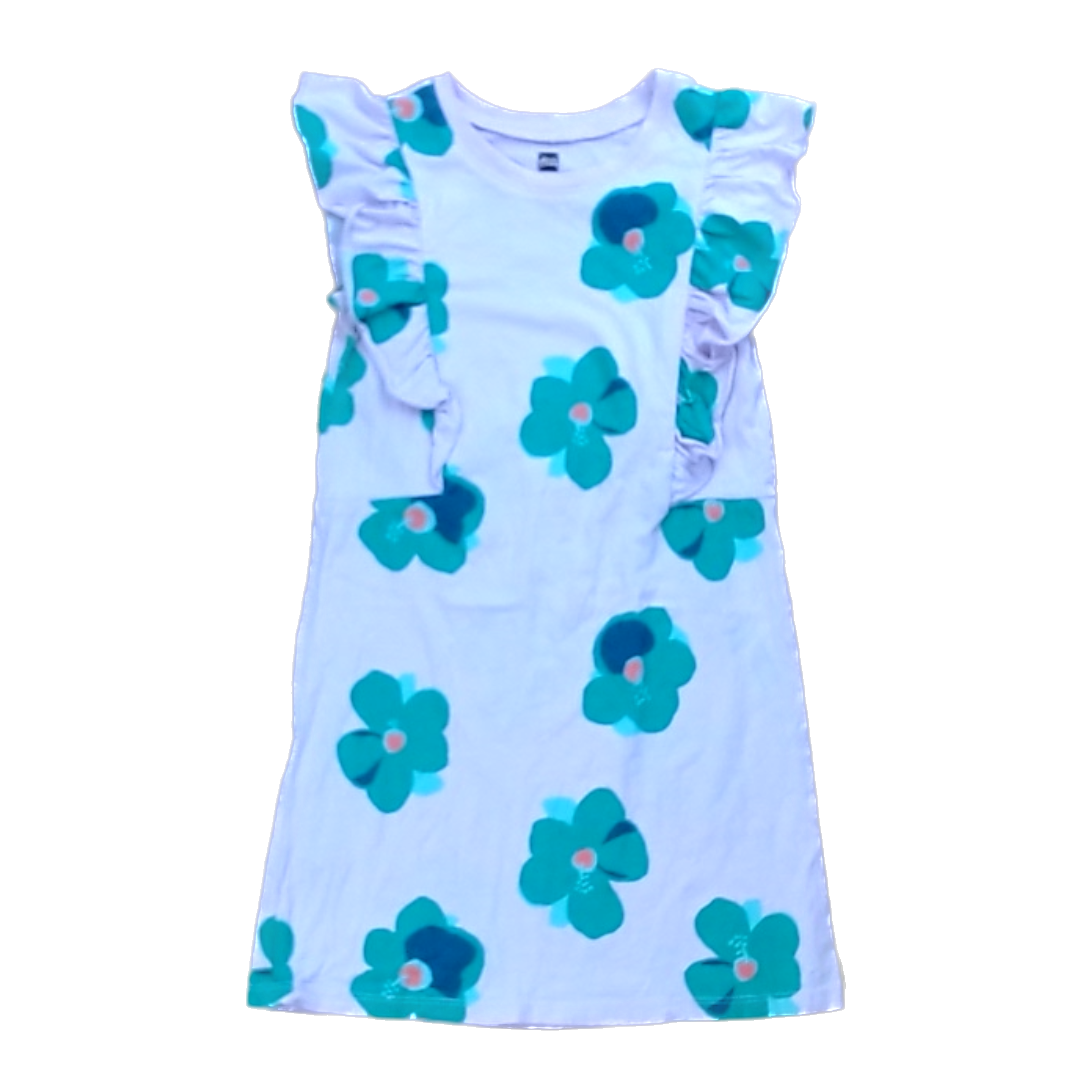 Tea Collection Girls Pink and Green Flowers Dress Size: 6T Pink and Green Flowers