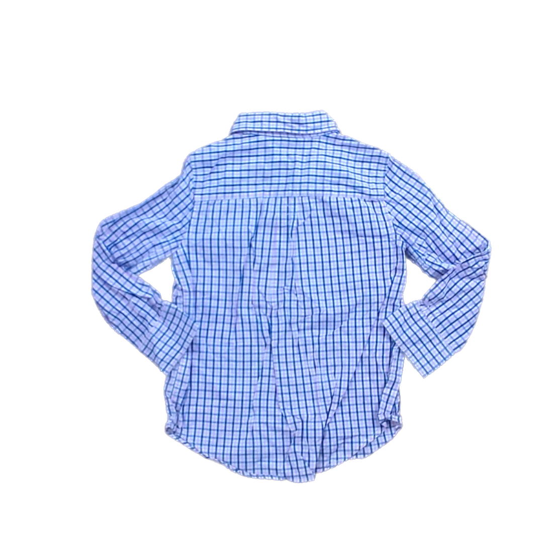 Rockets Of Awesome Boys Pink and Purple Plaid Button Down Long Sleeve Size: 4 - 5 Years Pink and Purple Plaid