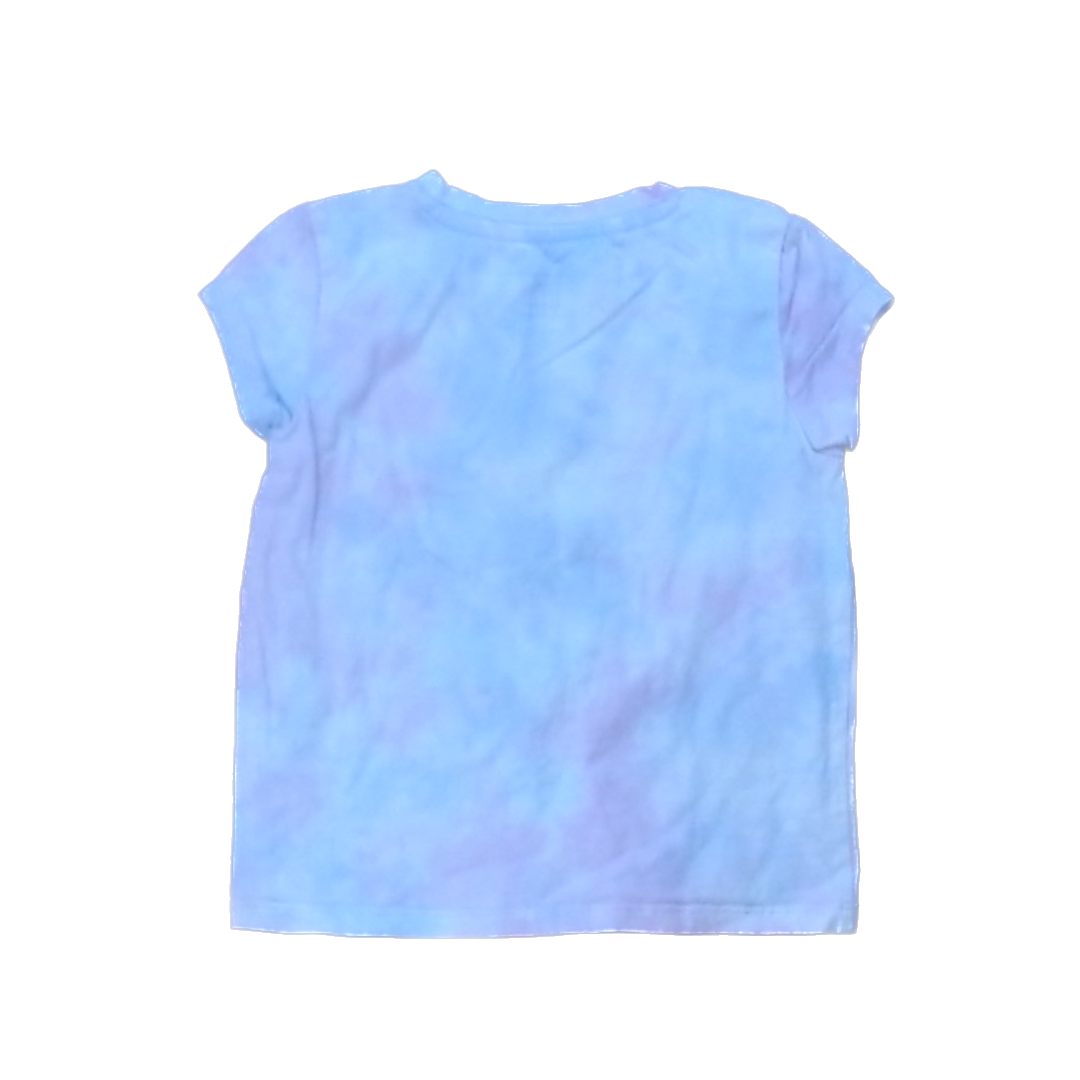 Rockets Of Awesome Girls Pink and Purple Tie-Dye | Cats Short Sleeve Shirt Size: 4T - 7 Years Pink and Purple Tie-Dye | Cats