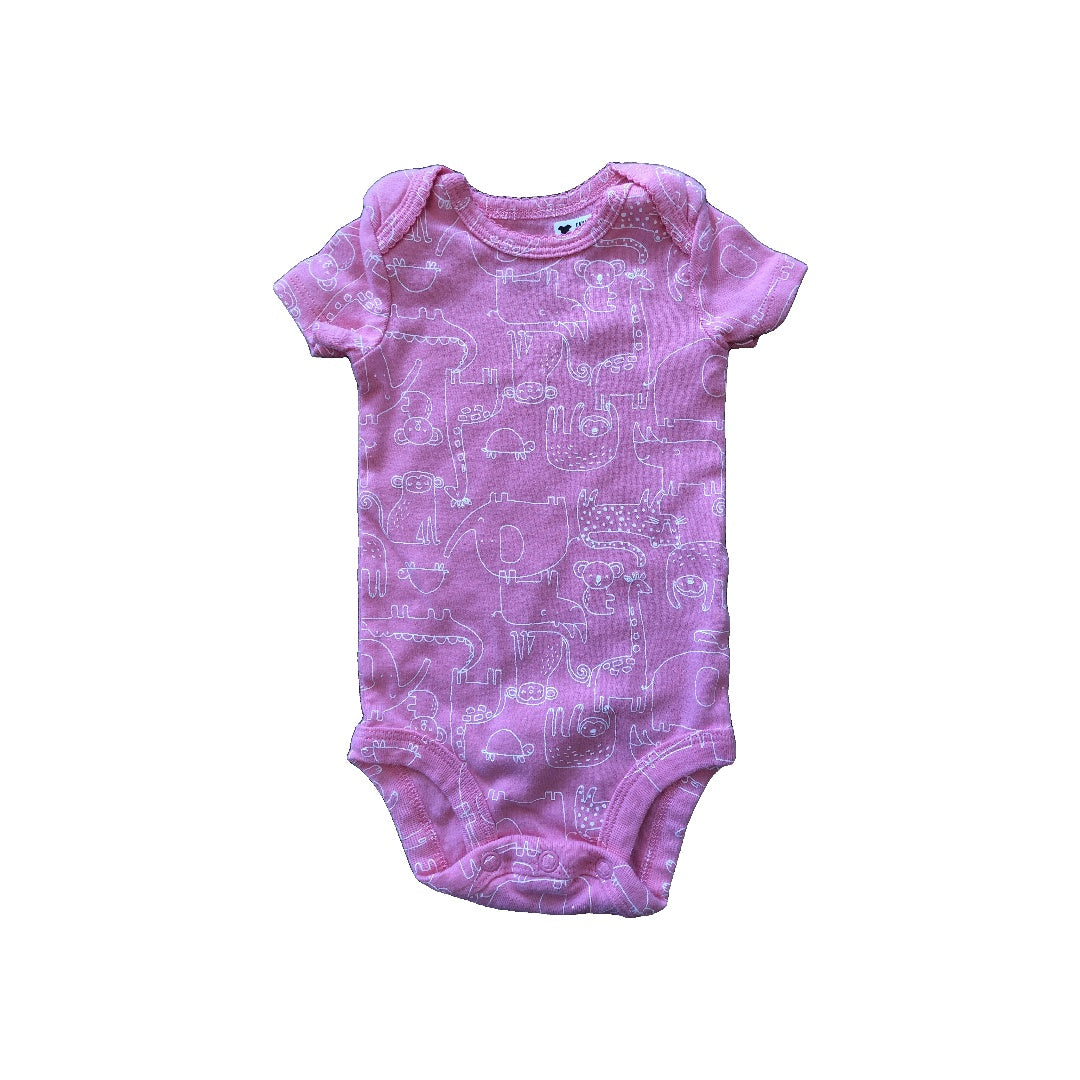 Carters Girls pink | animals | Pattern Onesie Size: 3 months pink | animals | Pattern