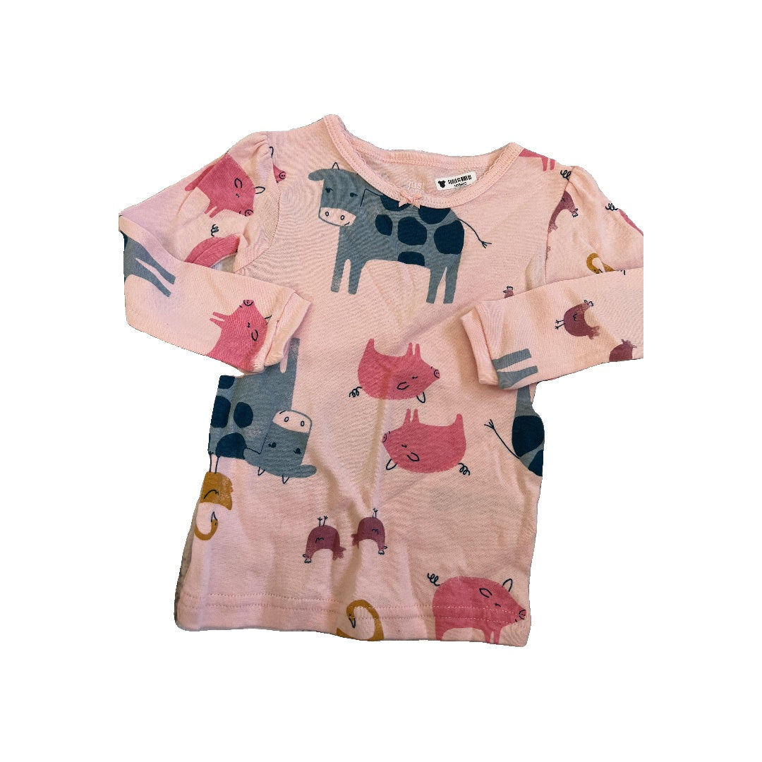 Just Born Girls pink | animals Pajamas Size: 12M pink | animals
