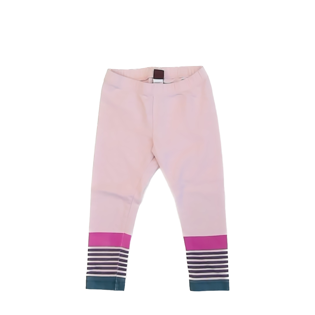 Tea Collection Girls Pink | Ankle Stripes Leggings Size: 3T Pink | Ankle Stripes