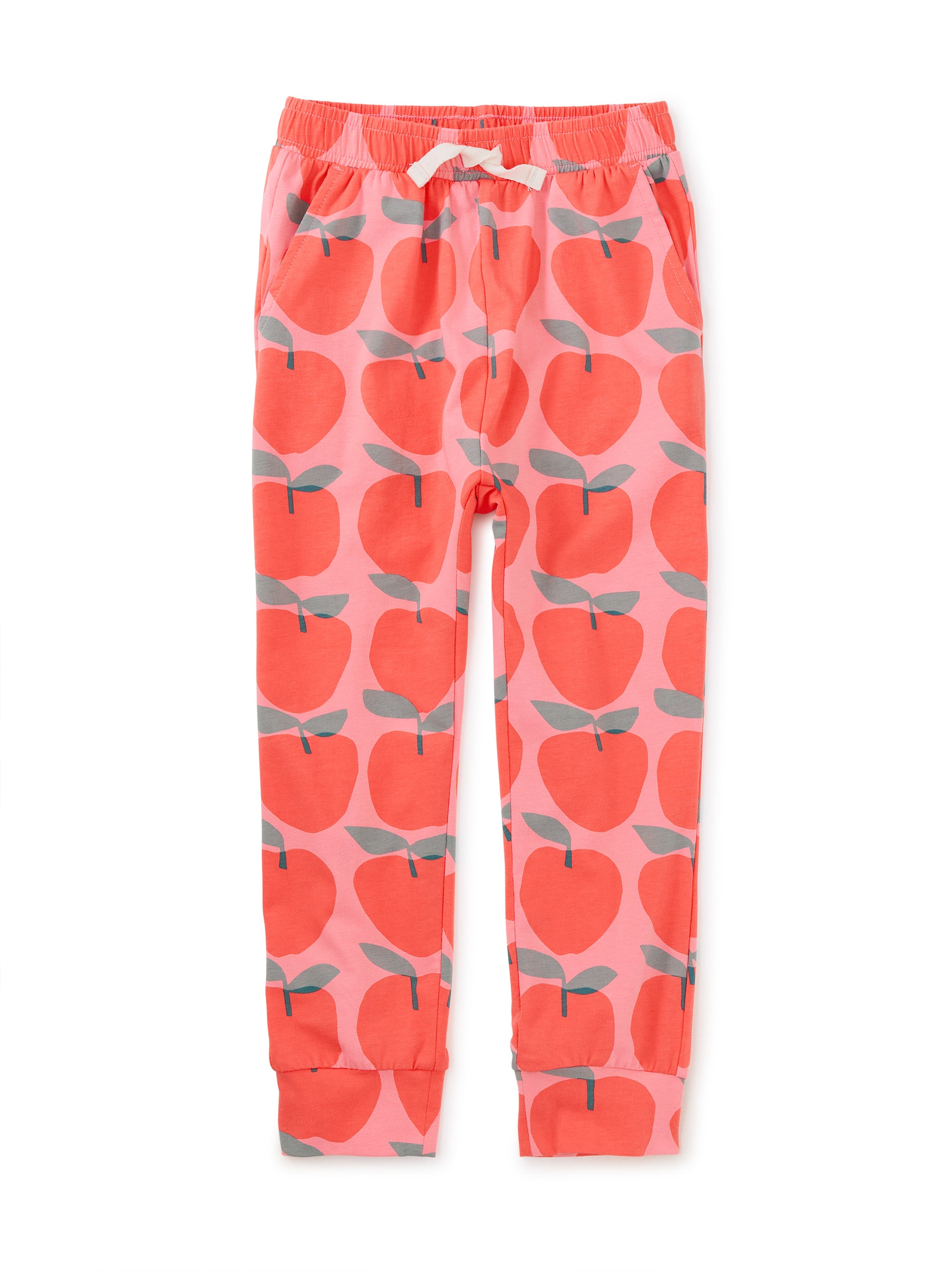 Tea Collection Girls Pink Apples Casual Pants Size: 12 Years Pink Apples