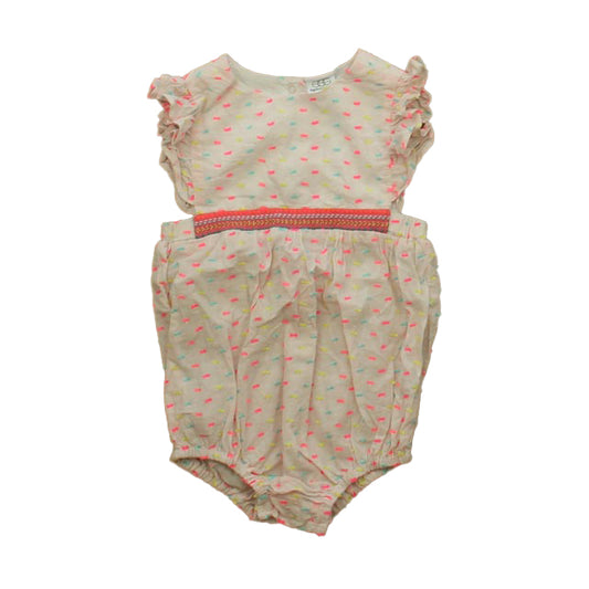 Egg Girls Pink | Aqua | Yellow Romper Size: 6 Months Pink | Aqua | Yellow
