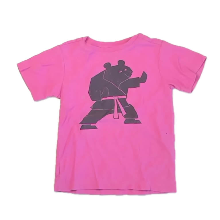 Tea Collection Girls Pink Bear T-Shirt Size: 4T Pink Bear