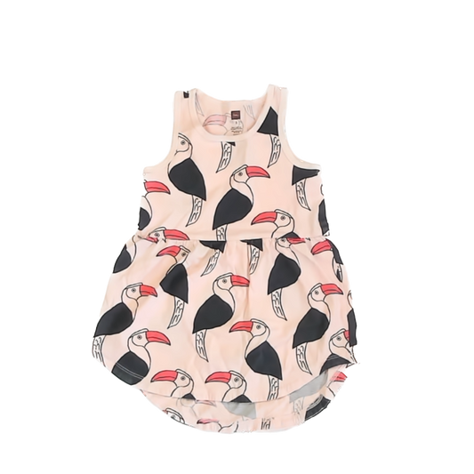 Tea Collection Girls Pink | Bird Dress Size: 3T Pink | Bird