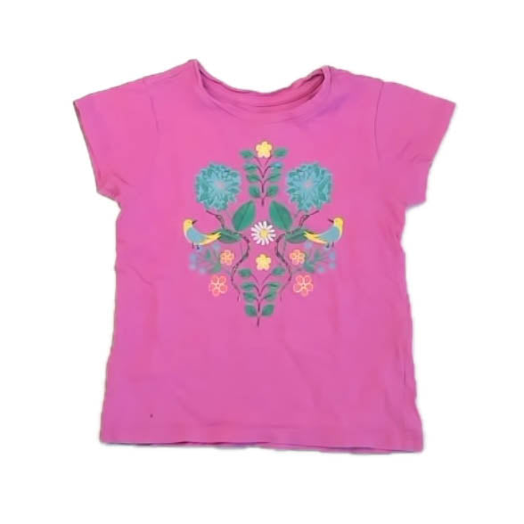 Tea Collection Girls Pink Birds T-Shirt Size: 3T Pink Birds