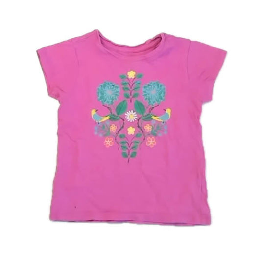 Tea Collection Girls Pink Birds T-Shirt Size: 3T Pink Birds