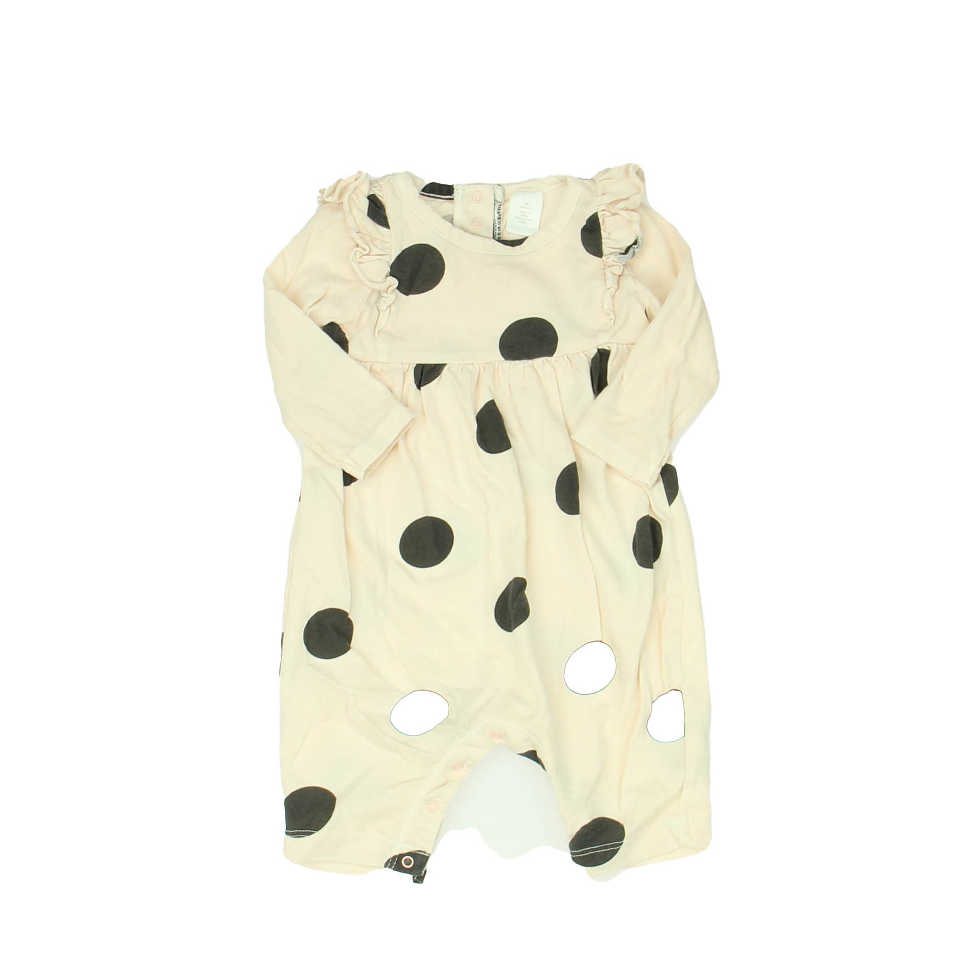 Nordstrom Girls Pink | Black Dots Long Sleeve Outfit Size: 3 Months Pink | Black Dots