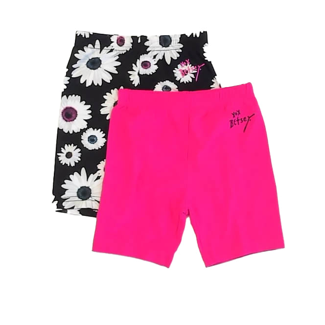 Betsey Johnson Girls Pink | Black Floral Shorts Size: 4T Pink | Black Floral