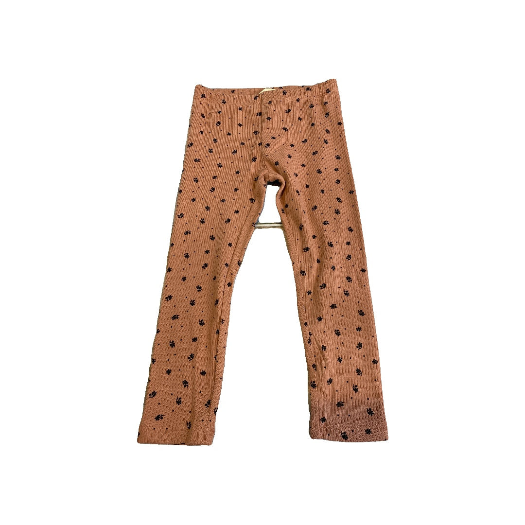 H&M Girls pink | Black | Flowers Pants Size: 3T pink | Black | Flowers