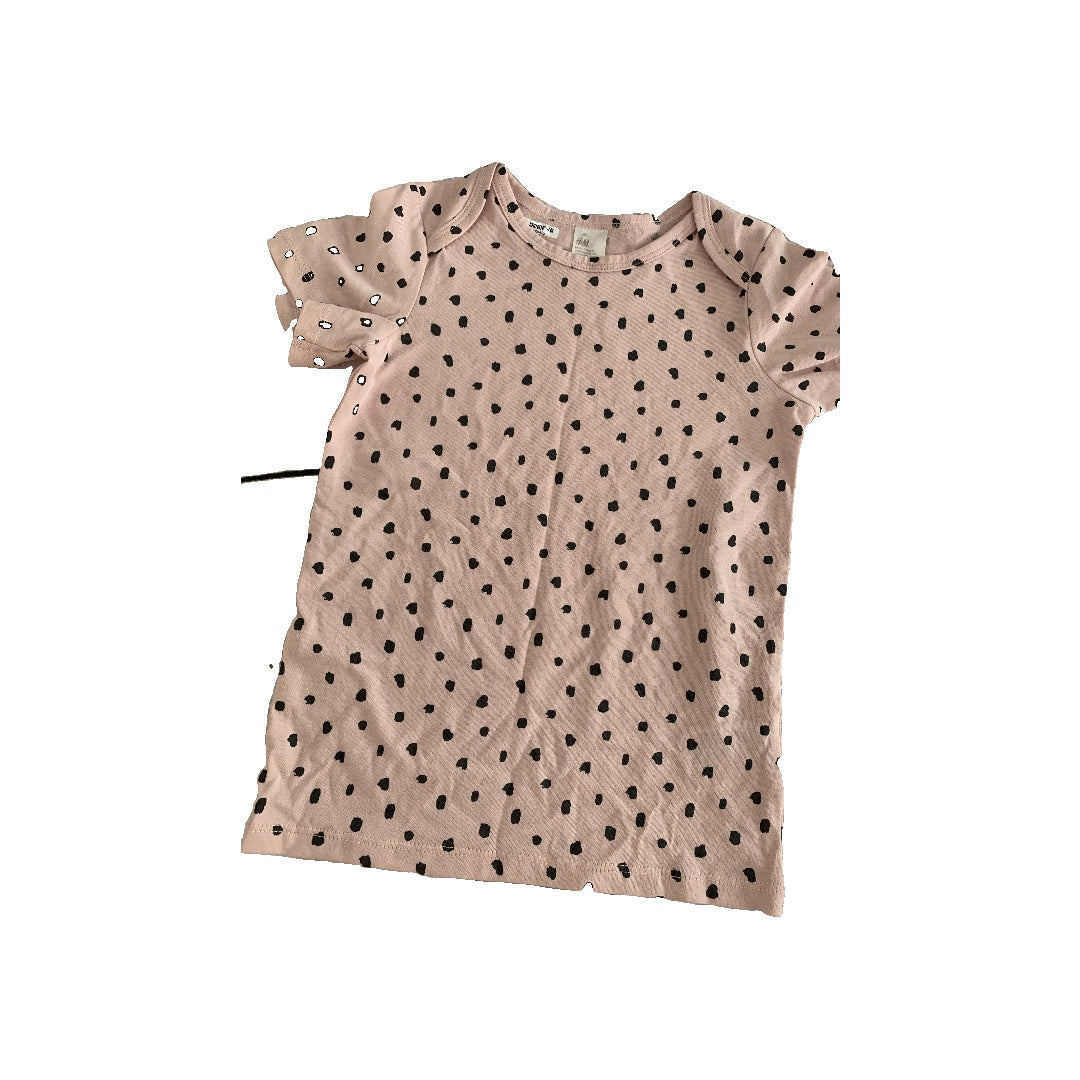 H&M Girls pink | Black | polka dot Shirt Size: 3T pink | Black | polka dot