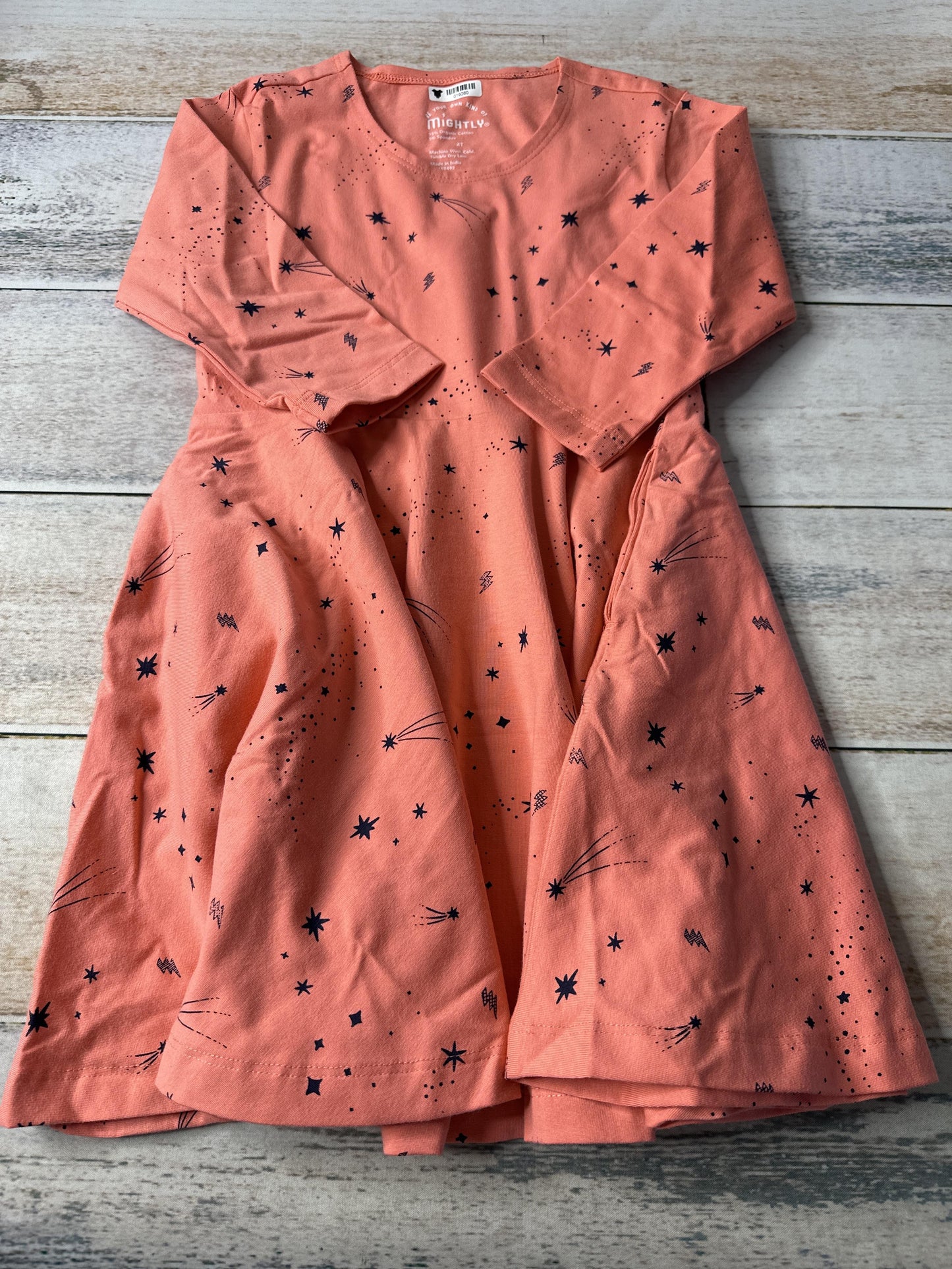 Mightly Girls pink | Black | Stars Dress Size: 4T pink | Black | Stars