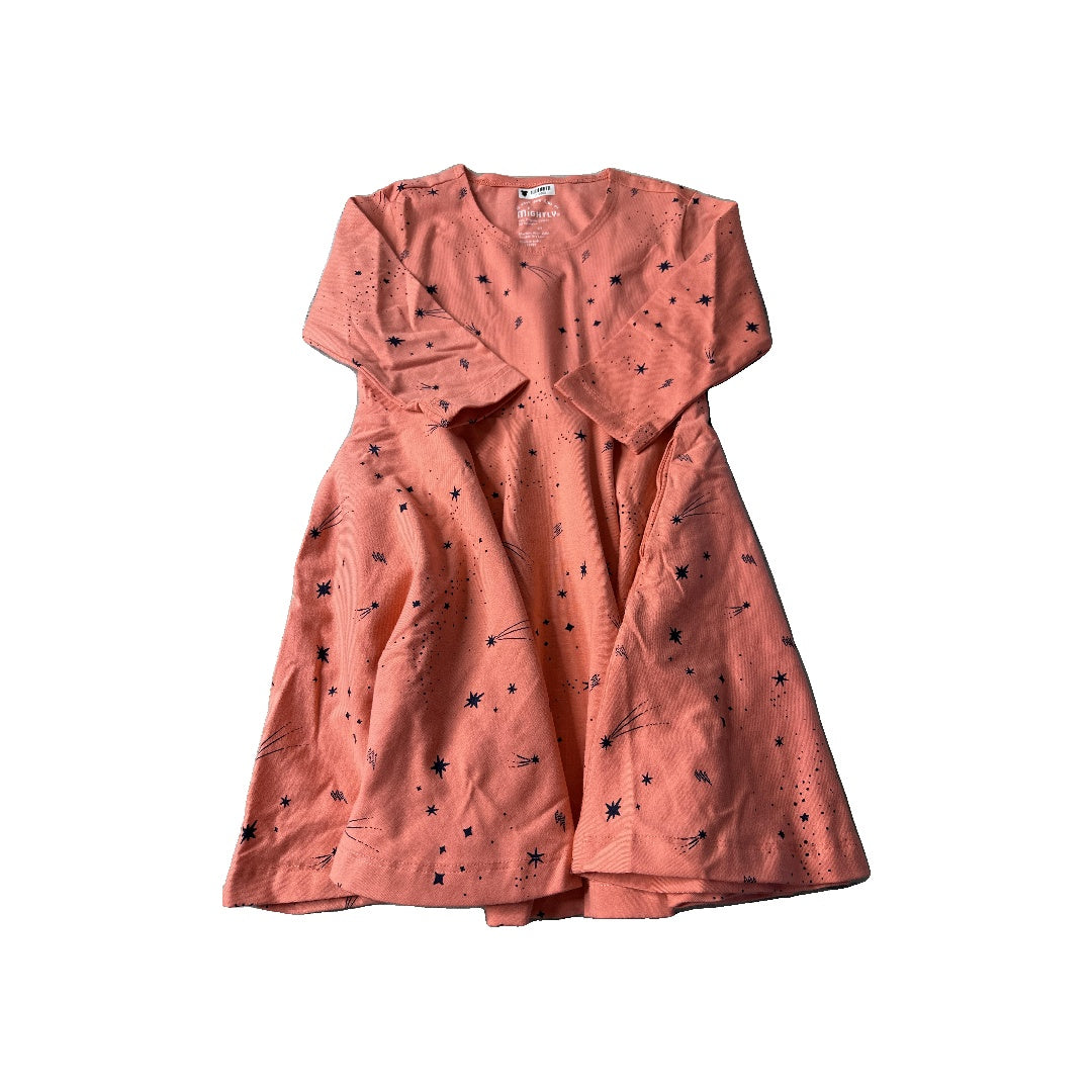 Mightly Girls pink | Black | Stars Dress Size: 4T pink | Black | Stars