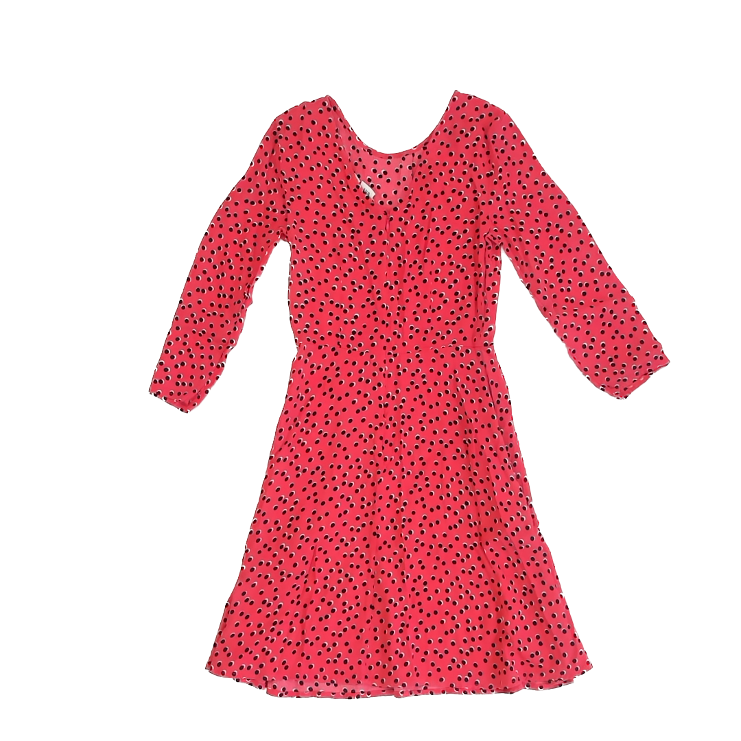 Gap Girls Pink | Black & White Polka Dots Dress Size: 00 Pink | Black & White Polka Dots
