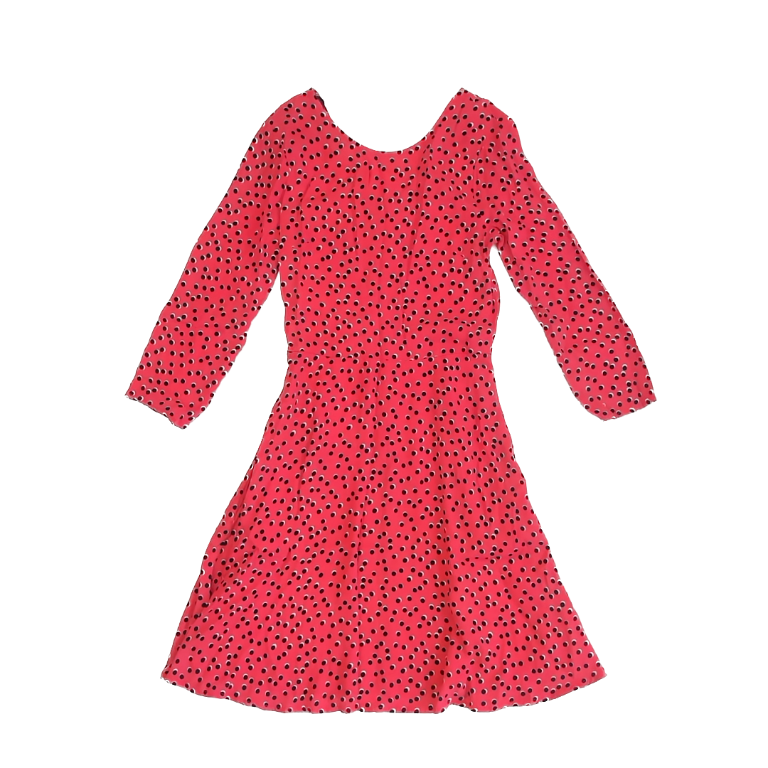Gap Girls Pink | Black & White Polka Dots Dress Size: 00 Pink | Black & White Polka Dots