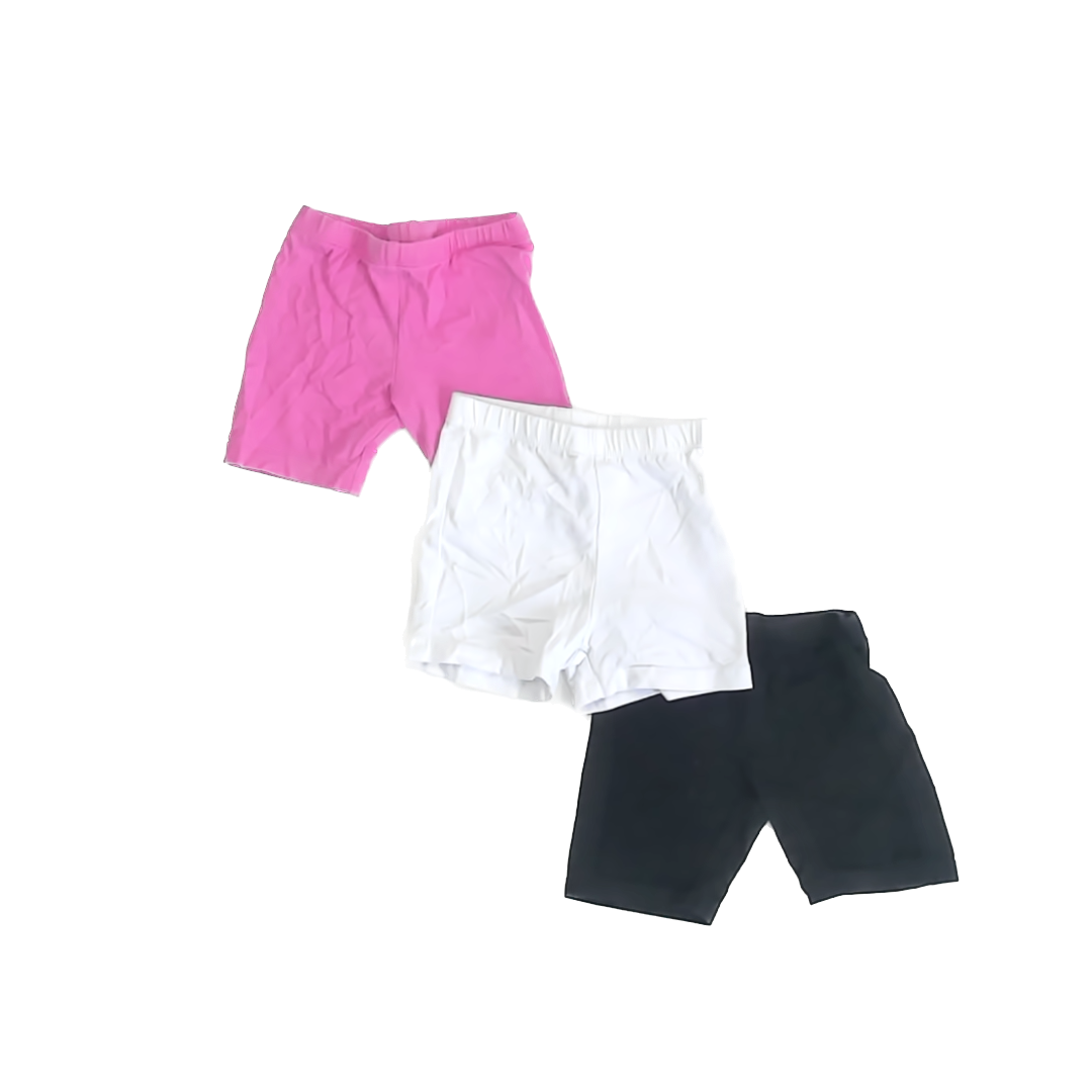 Children's Place Girls Pink | Black | White Shorts Size: 3T Pink | Black | White