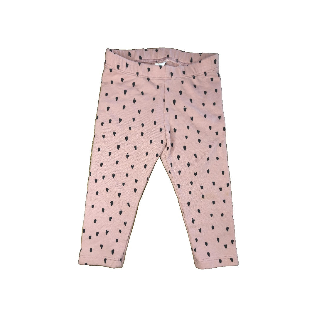H&M Girls pink | Black Pants Size: 12 months pink | Black
