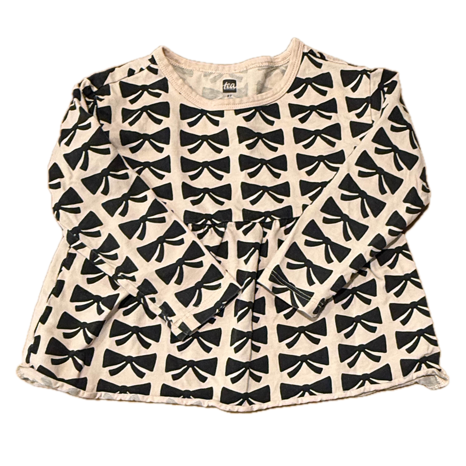 Tea Collection Girls Pink | Black Long Sleeve T-Shirt Size: 2T Pink | Black