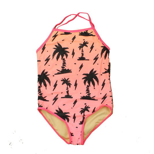 Rockets Of Awesome Girls Pink | Black 1-piece Swimsuit Size: 12 Years Pink | Black