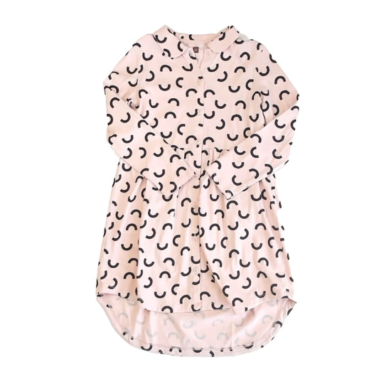 Tea Collection Girls Pink | Black Dress Size: 7 Years Pink | Black