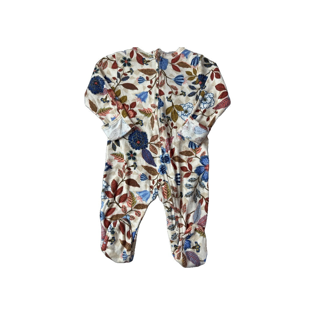 Old Navy Girls pink | Blue | Brown | plants Pajamas Size: 3-6 months pink | Blue | Brown | plants