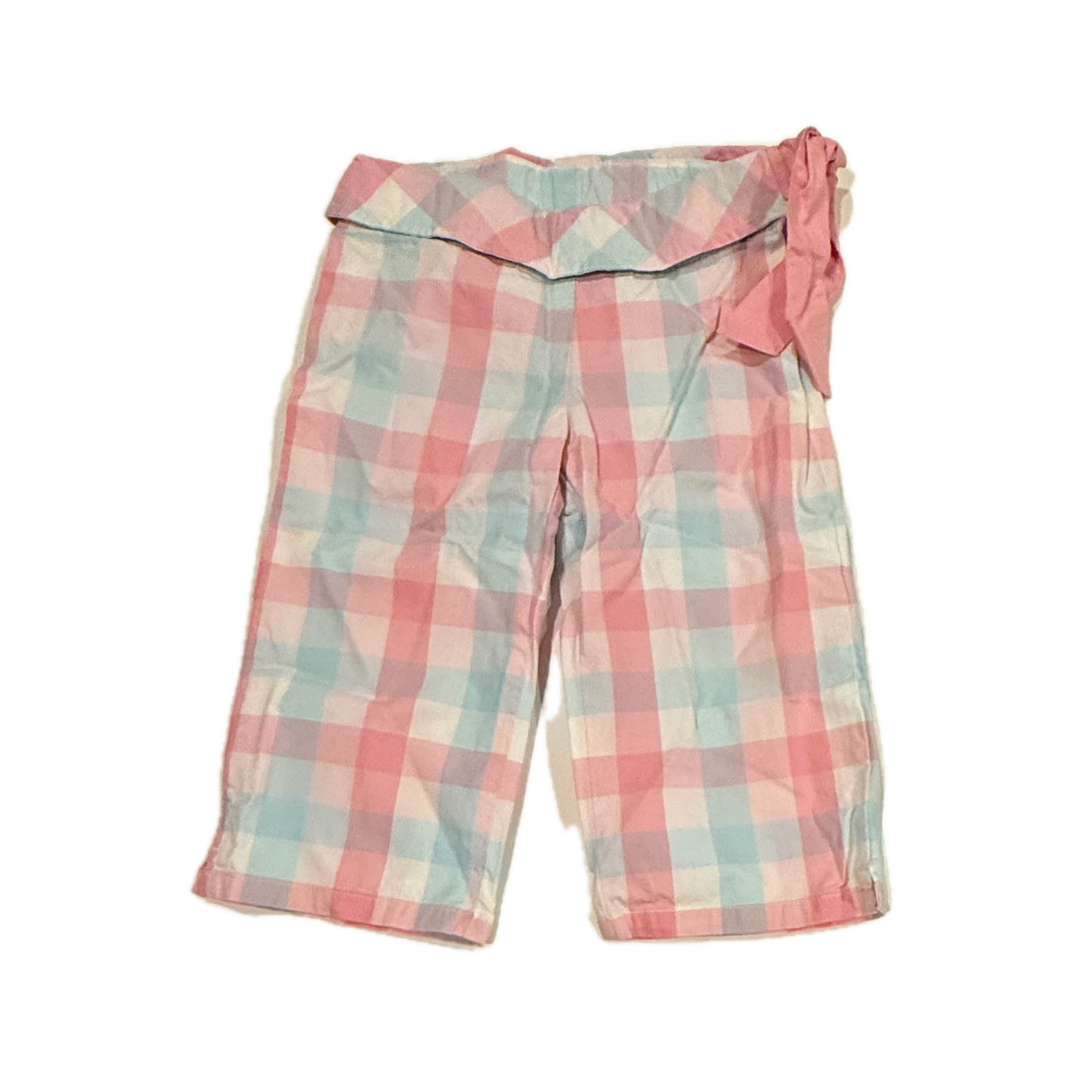 Janie and Jack Girls Pink | Blue Check Pants Size: 3T Pink | Blue Check