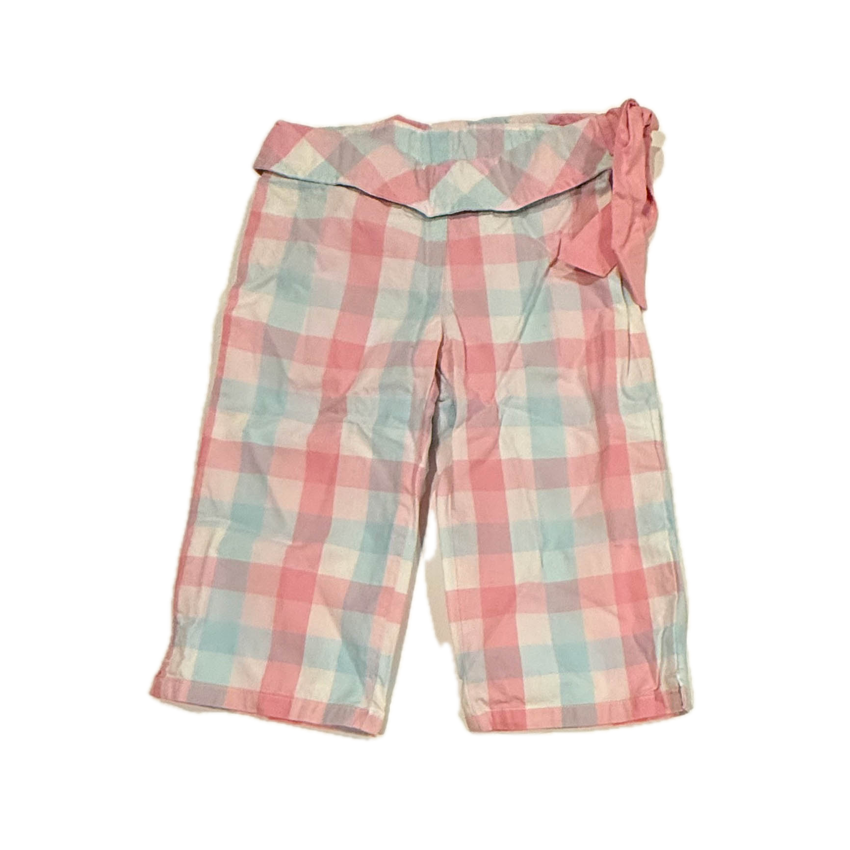 Janie and Jack Girls Pink | Blue Check Pants Size: 3T Pink | Blue Check