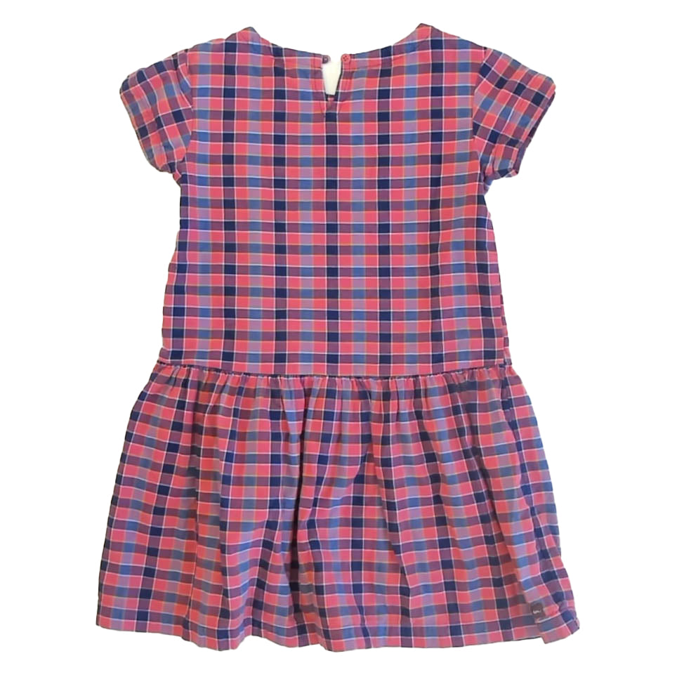 Tea Collection Girls Pink | Blue Check Dress Size: 10 Years Pink | Blue Check
