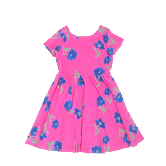 Tea Collection Girls Pink | Blue Flowers Dress Size: 10 Years Pink | Blue Flowers