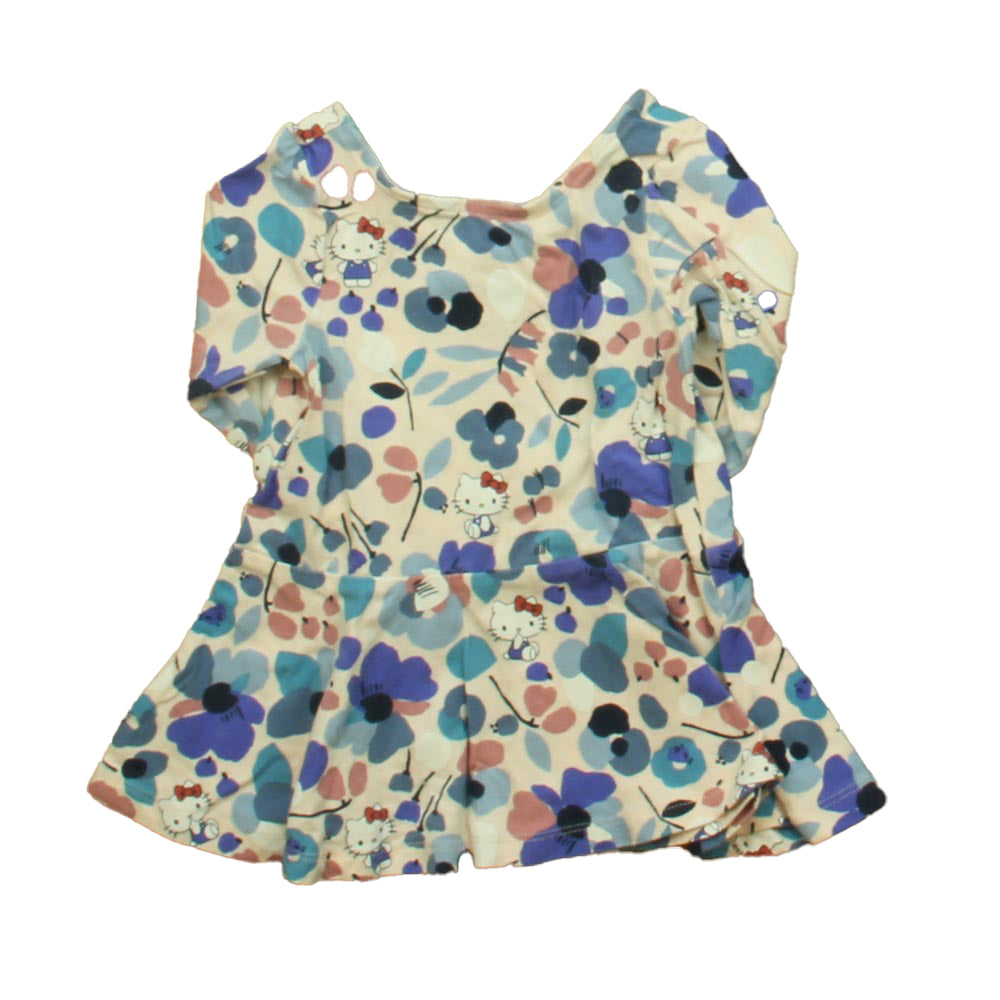 Tea Collection Girls Pink | Blue Hello Kitty Dress Size: 6-9 Months Pink | Blue Hello Kitty