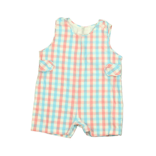 Cecil & Lou Boys Pink | Blue Plaid Romper Size: 6 Months Pink | Blue Plaid