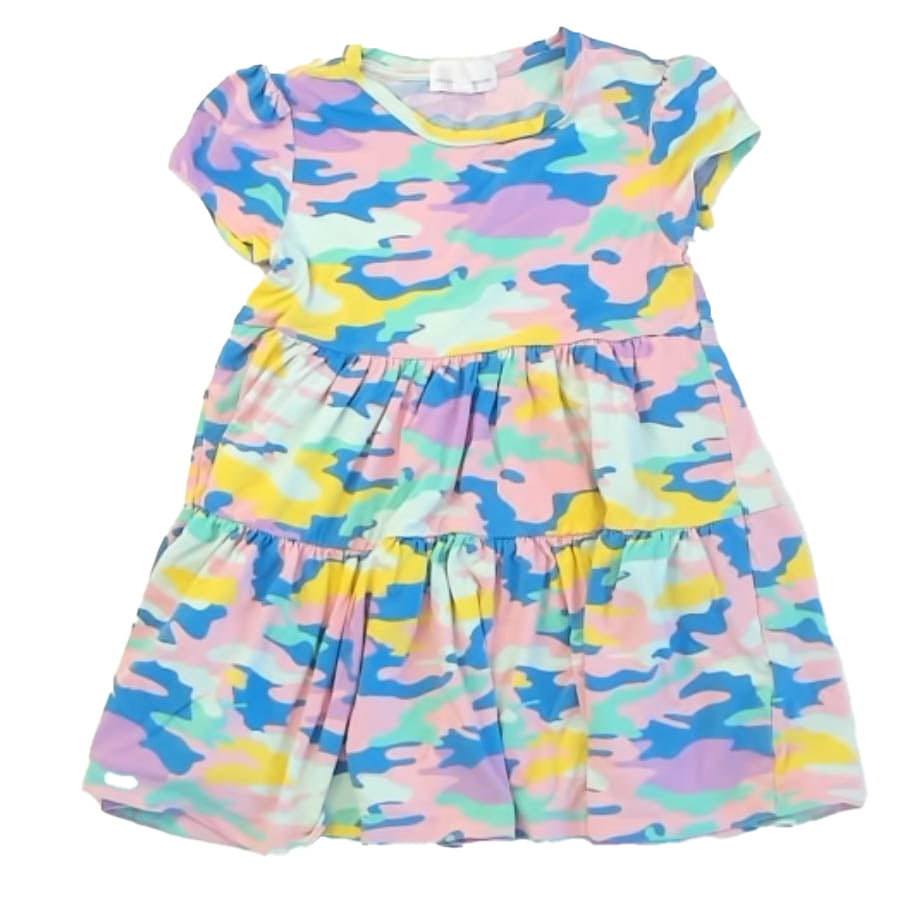Rockets of Awesome Girls Pink | Blue Tie Dye Dress Size: 4T Pink | Blue Tie Dye
