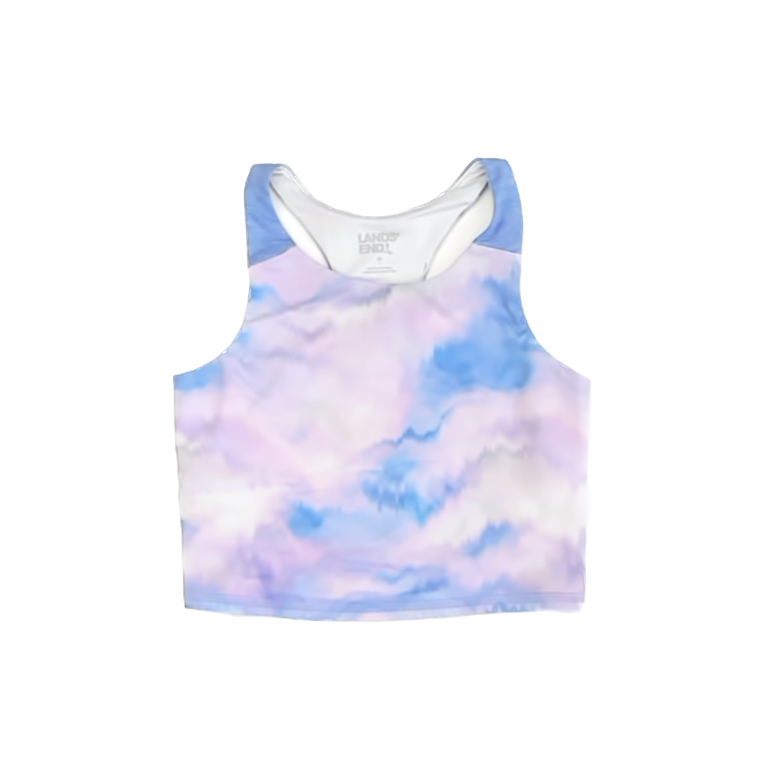 Land's End Girls Pink Blue Tie Dye Athletic Top Size: M (8) Pink Blue Tie Dye