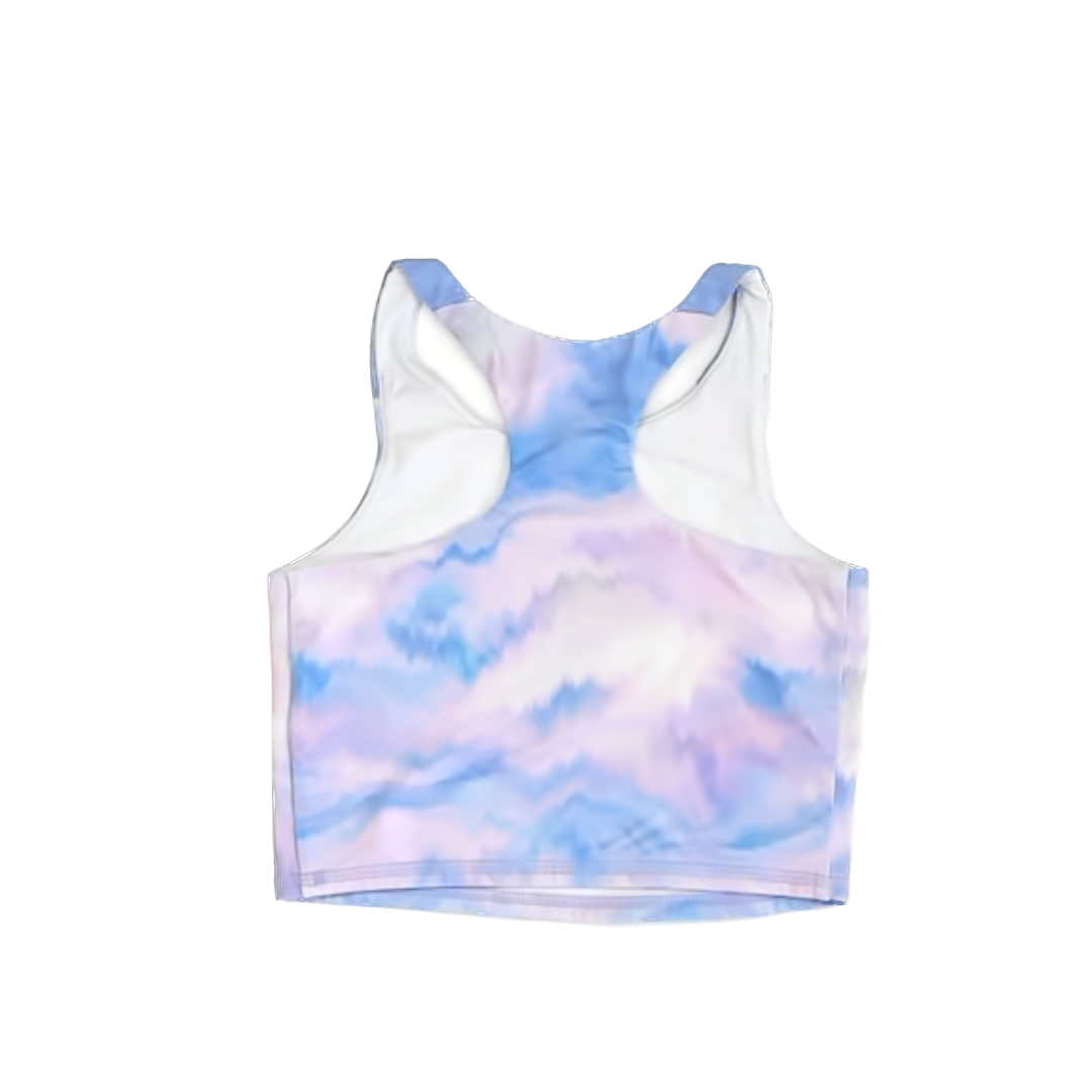 Land's End Girls Pink Blue Tie Dye Athletic Top Size: M (8) Pink Blue Tie Dye
