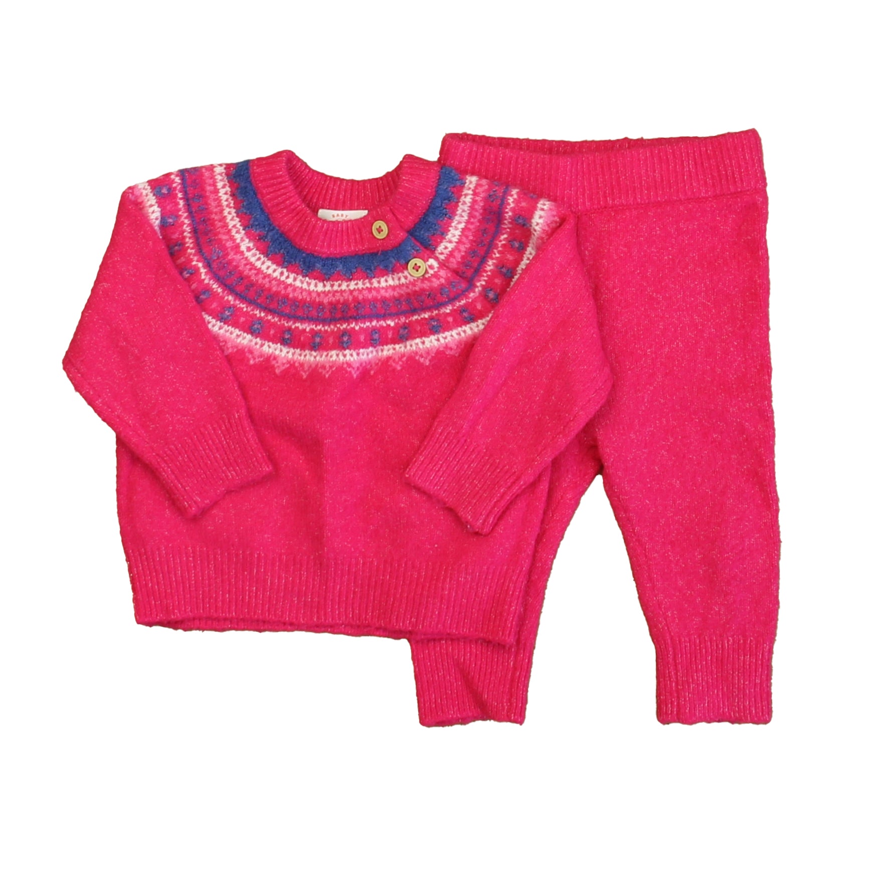 Cat & Jack Girls Pink | Blue | White Apparel Sets Size: 3-6 Months Pink | Blue | White