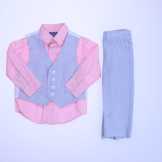 Nautica Boys Pink | Blue | White Apparel Sets Size: 12 Months Pink | Blue | White